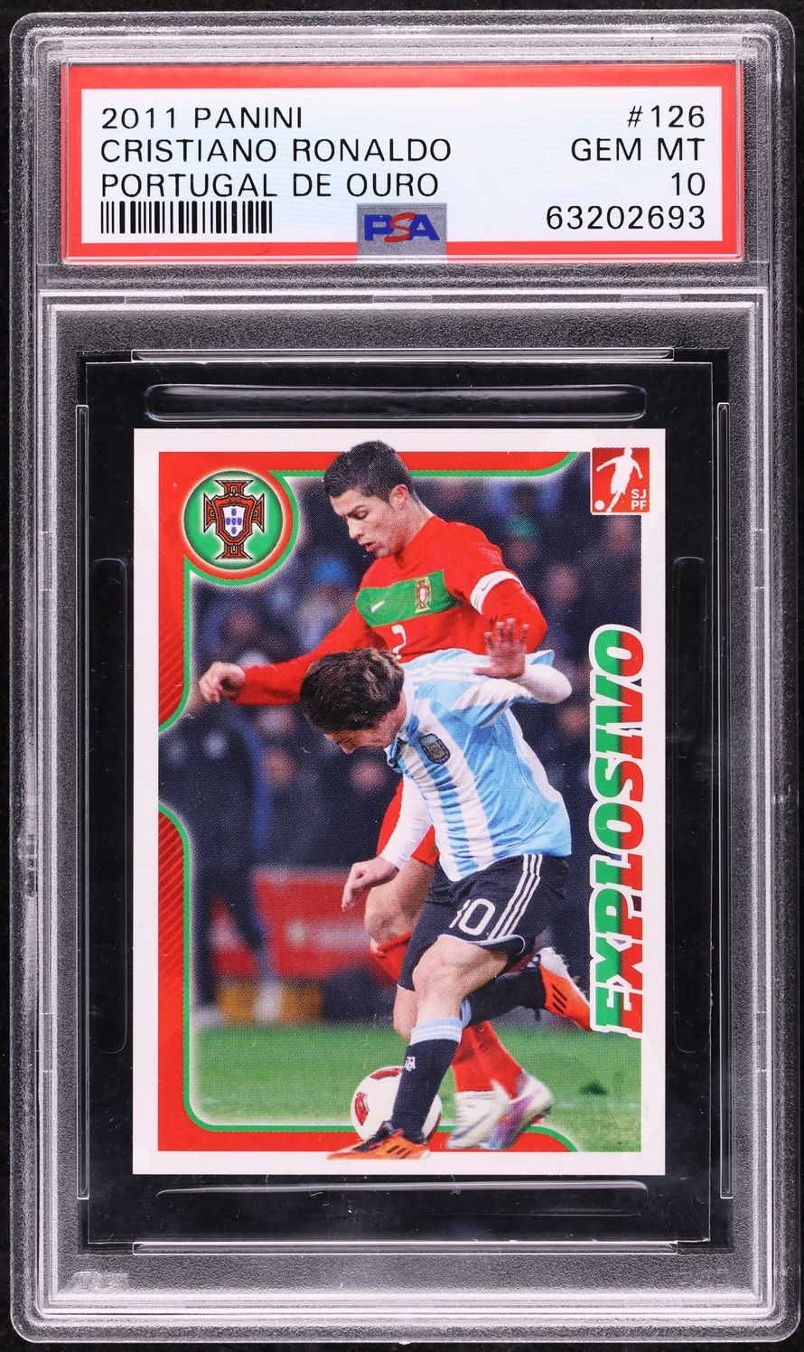 2011 Panini Portugal De Ouro Cristiano Ronaldo #126 PSA 10 GEM MINT