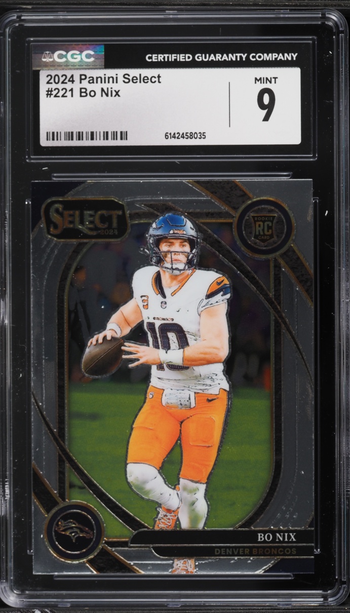 2024 Select Club Level Bo Nix ROOKIE #221 CGC 9 MINT