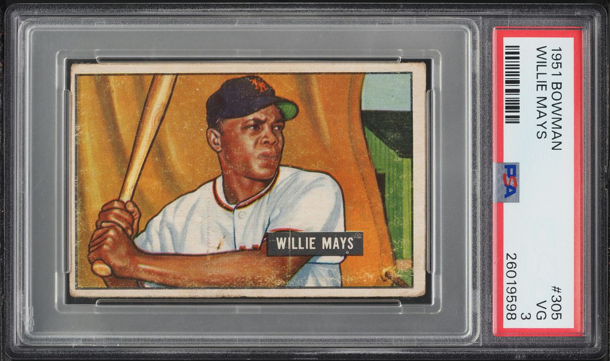 1951 Bowman Willie Mays ROOKIE #305 PSA 3 VG