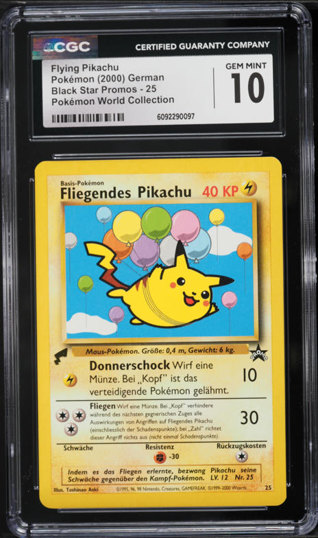 2000 Pokemon German World Collection Fliegendes Flying Pikachu #25