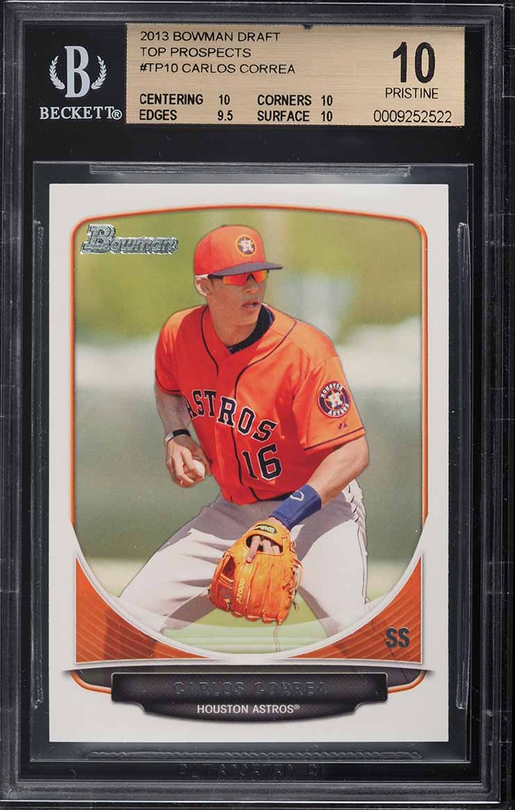 その他 CARLOS CORREA bowman refractor auto 2015 BOWMAN CHROME MINI #PP2 CARLOS CORREA *RED REFRACTOR #4/5 BGS