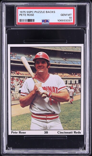 1975 SSPC Puzzle Backs Pete Rose PSA 10 GEM MINT