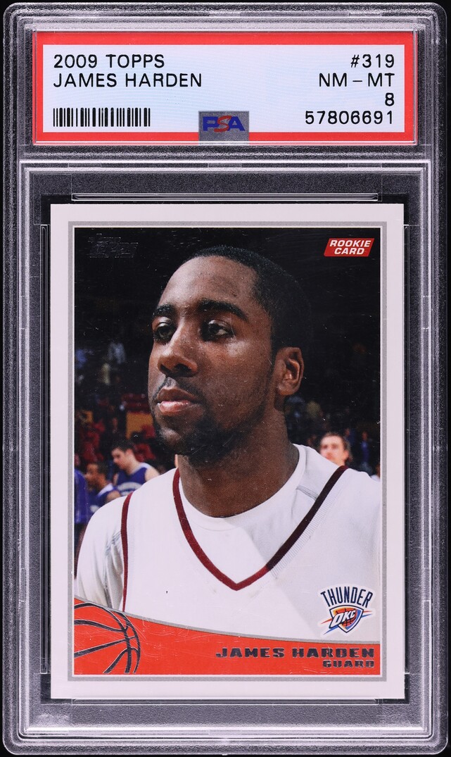 2009 Topps Basketball James Harden ROOKIE #319 PSA 8 NM-MT - Main Image