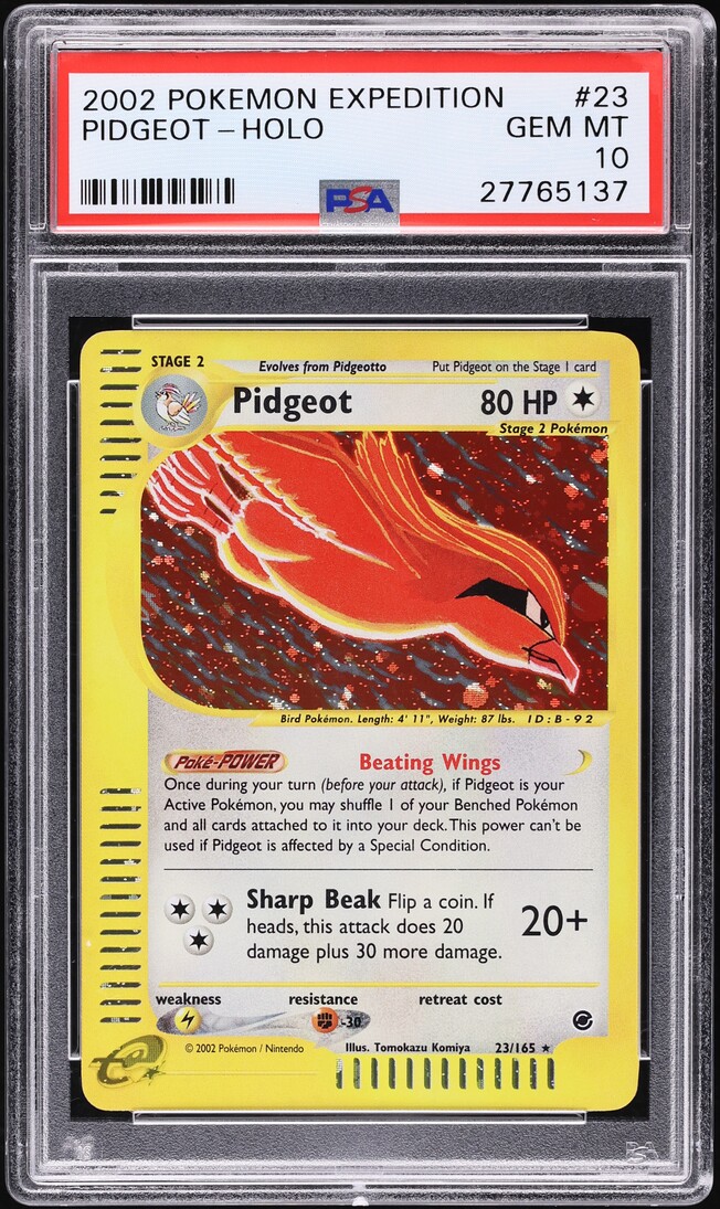 2002 Pokemon Expedition Holo Pidgeot #23 PSA 10 GEM MINT