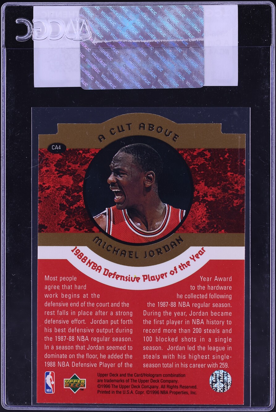 1996 Collector's Choice A Cut Above Die-Cut Michael Jordan #CA4 CGC AUTH