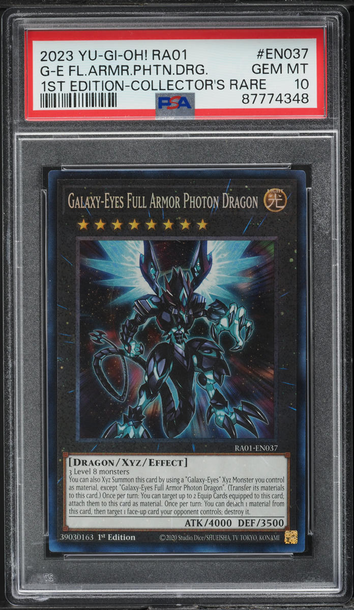 2023 Yu-Gi-Oh! RA01 1st Edition Galaxy-Eyes Full Armor Photon Dragon #RA01-EN037 PSA 10 GEM