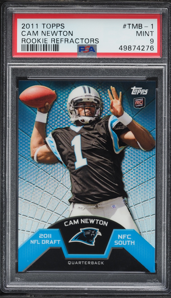 2011 Topps Refractor Cam Newton ROOKIE #TMB-1 PSA 9 MINT