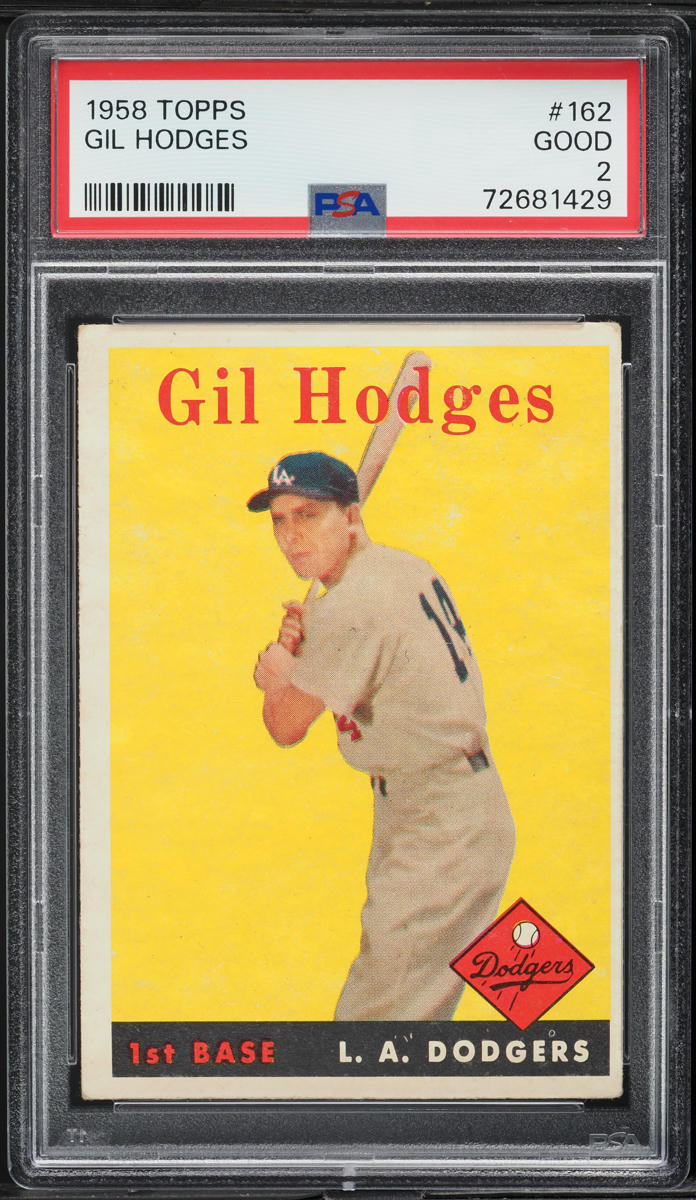 1958 Topps Gil Hodges #162 PSA 2 GD