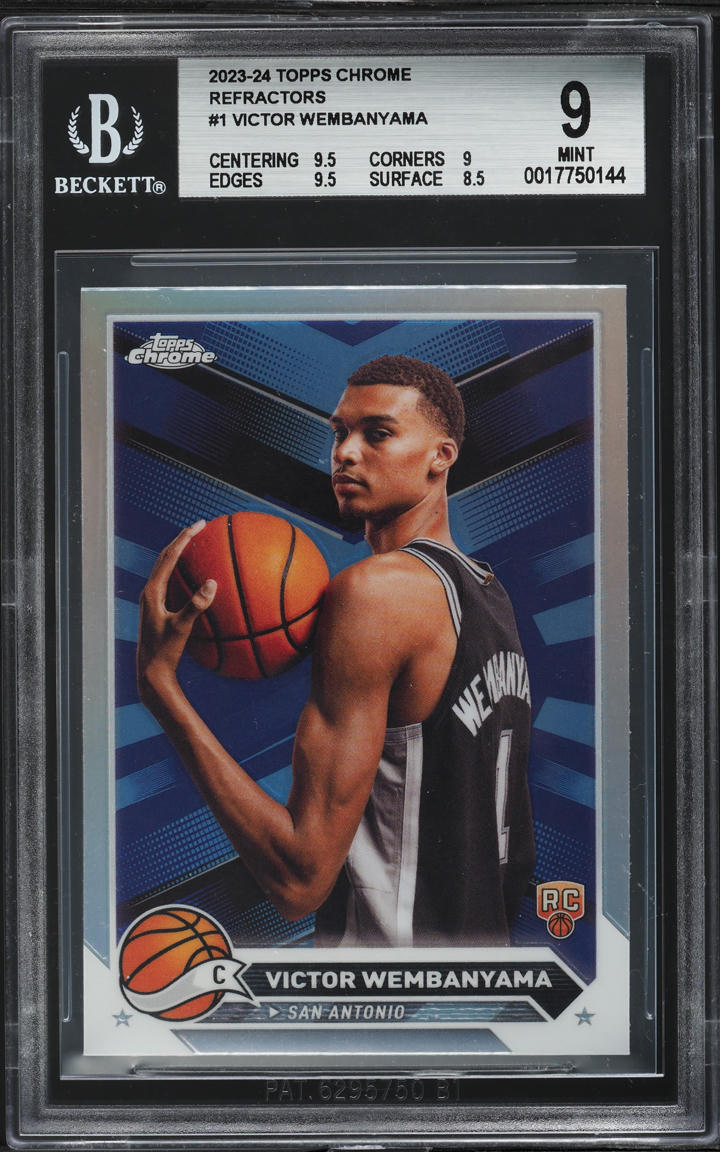 2023 Topps Chrome Refractor Victor Wembanyama ROOKIE #1 BGS 9 MINT