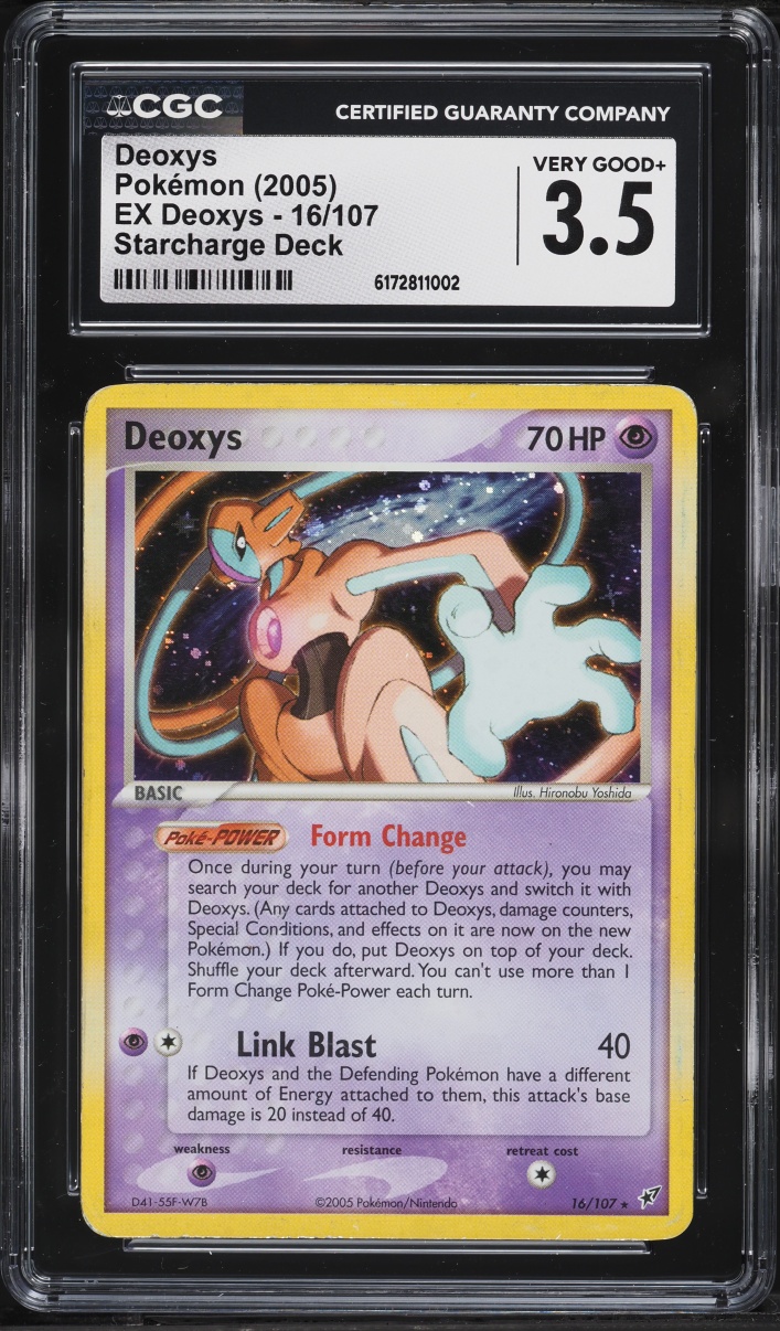 2005 Pokemon EX Deoxys Holo Deoxys #16 CGC 3.5 VG+