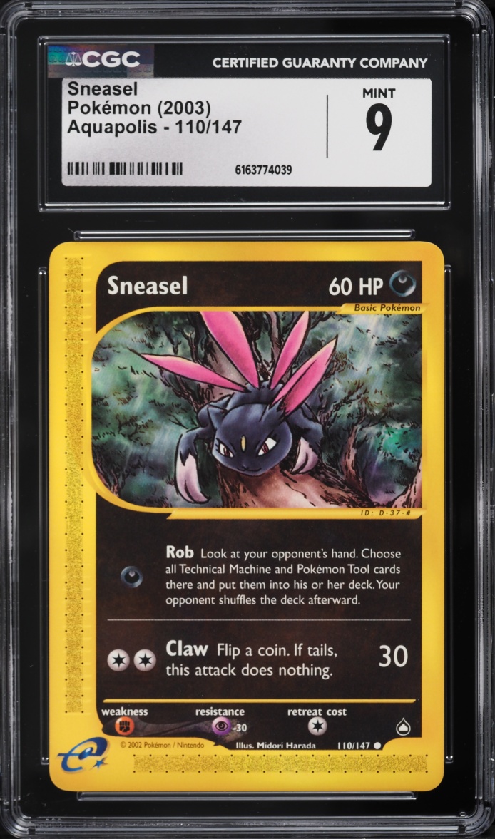 2003 Pokemon Aquapolis Sneasel #110 CGC 9 MINT