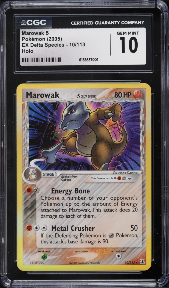 2005 Pokemon EX Delta Species Holo Marowak #10 CGC 10 GEM MINT