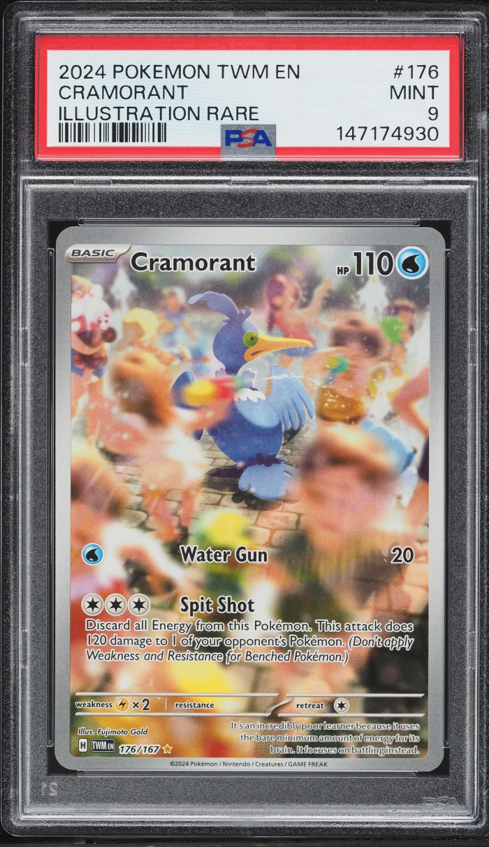 2024 Pokemon Scarlet & Violet Twilight Masquerade IR Cramorant #176 PSA 9 MINT