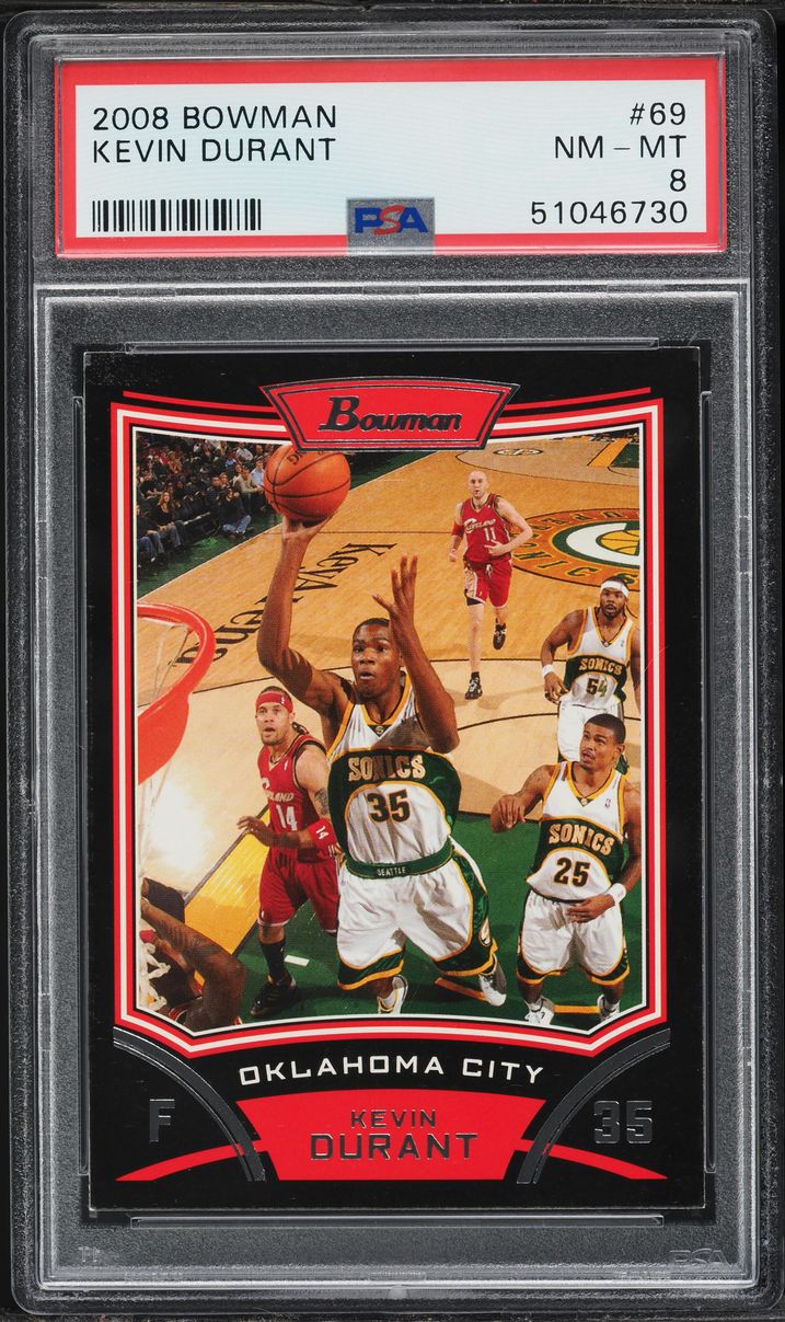 2008 Bowman Basketball Kevin Durant #69 PSA 8 NM-MT