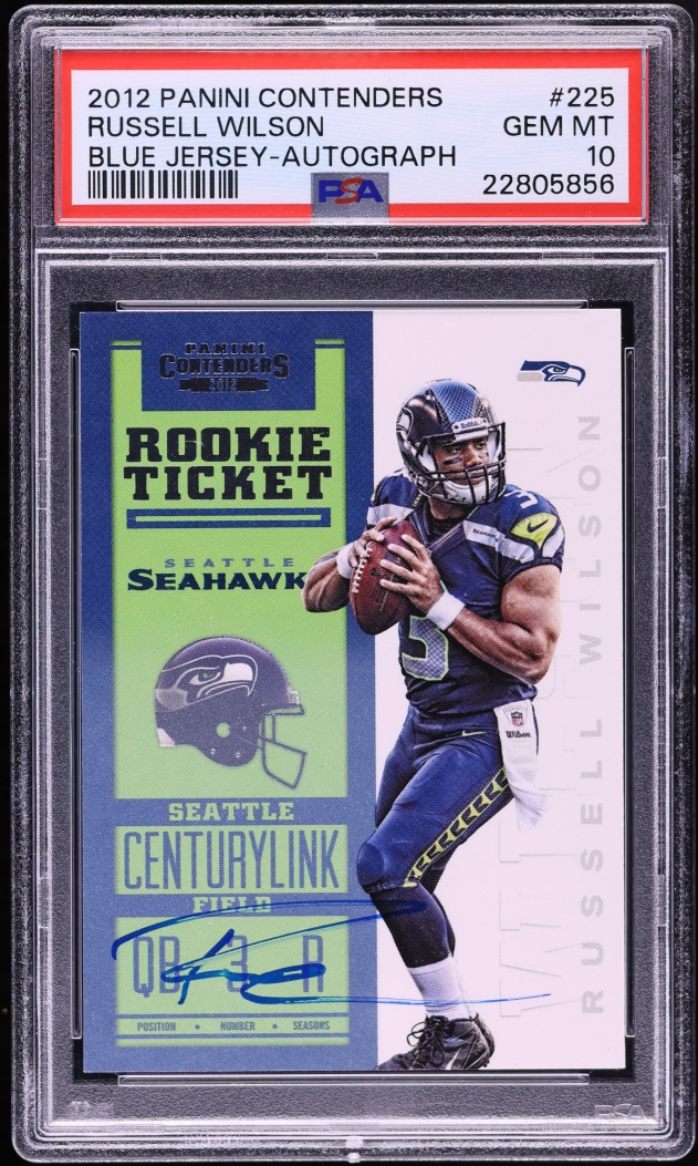 2012 Panini Contenders Russell Wilson ROOKIE AUTO #225 PSA 10 GEM MINT