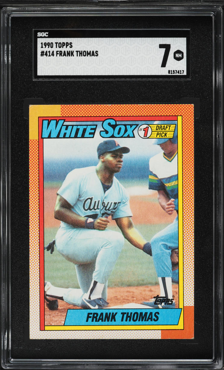 1990 Topps Frank Thomas ROOKIE #414 SGC 7 NRMT