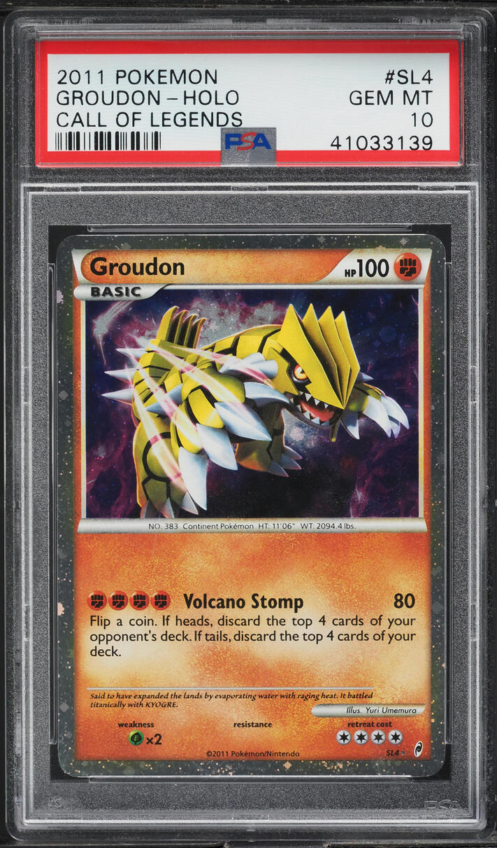 2011 Pokemon Call Of Legends Holo Groudon #SL4 PSA 10 GEM MINT