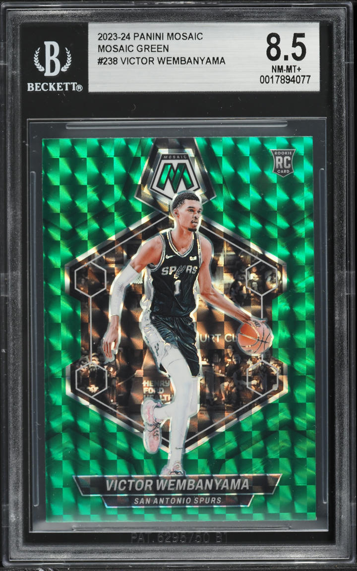 2023 Panini Mosaic Green Victor Wembanyama ROOKIE #238 BGS 8.5 NM-MT+