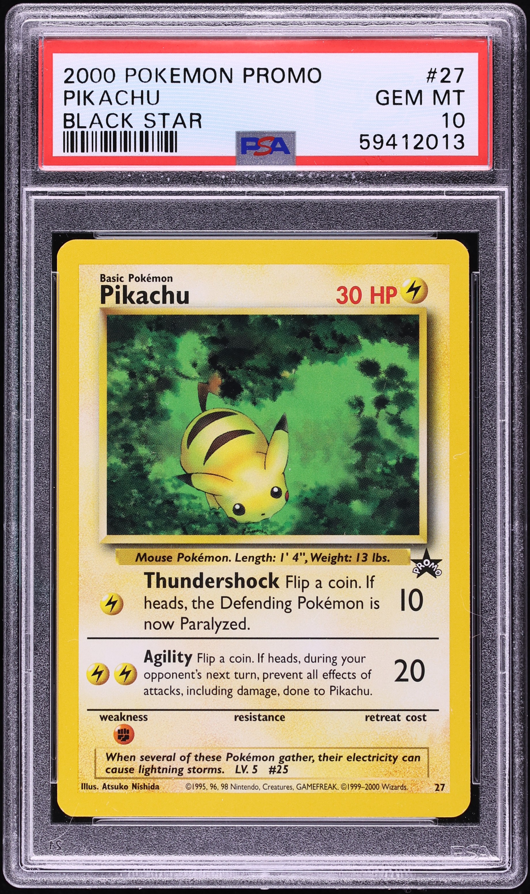 2000 Pokemon Black Star Promo Pikachu #27 PSA 10 GEM MINT