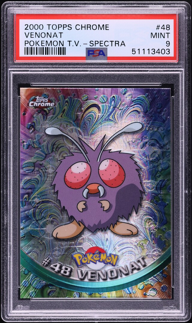 2000 Topps Chrome Pokemon Series 1 Spectra Venonat #48 PSA 9 MINT on ...