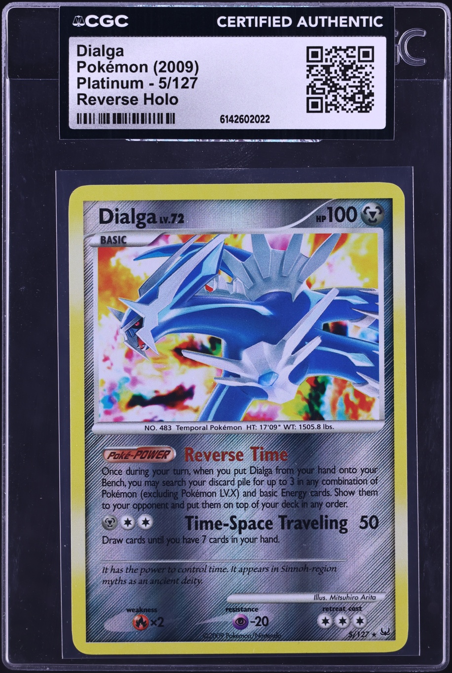 2009 Pokemon Platinum Reverse Holo Dialga #5 CGC AUTH