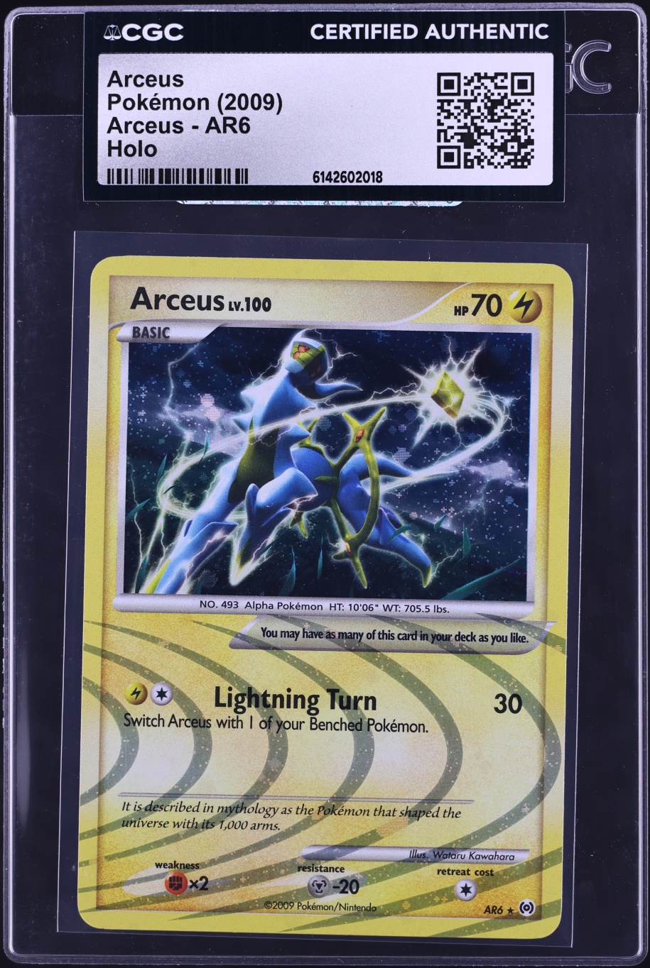2009 Pokemon Platinum Arceus Holo Arceus #AR6 CGC AUTH