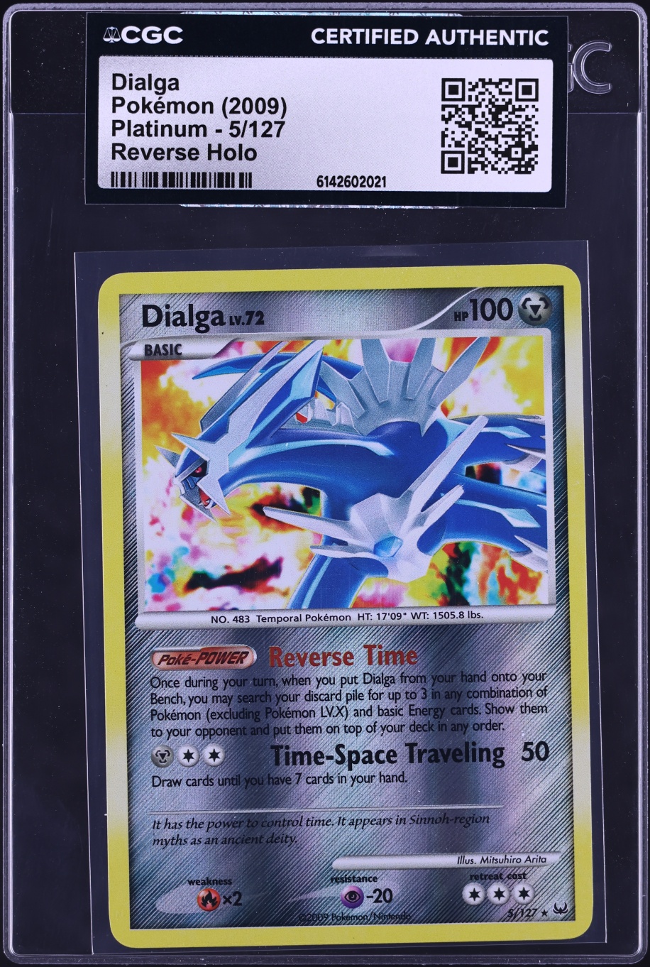 2009 Pokemon Platinum Reverse Holo Dialga #5 CGC AUTH