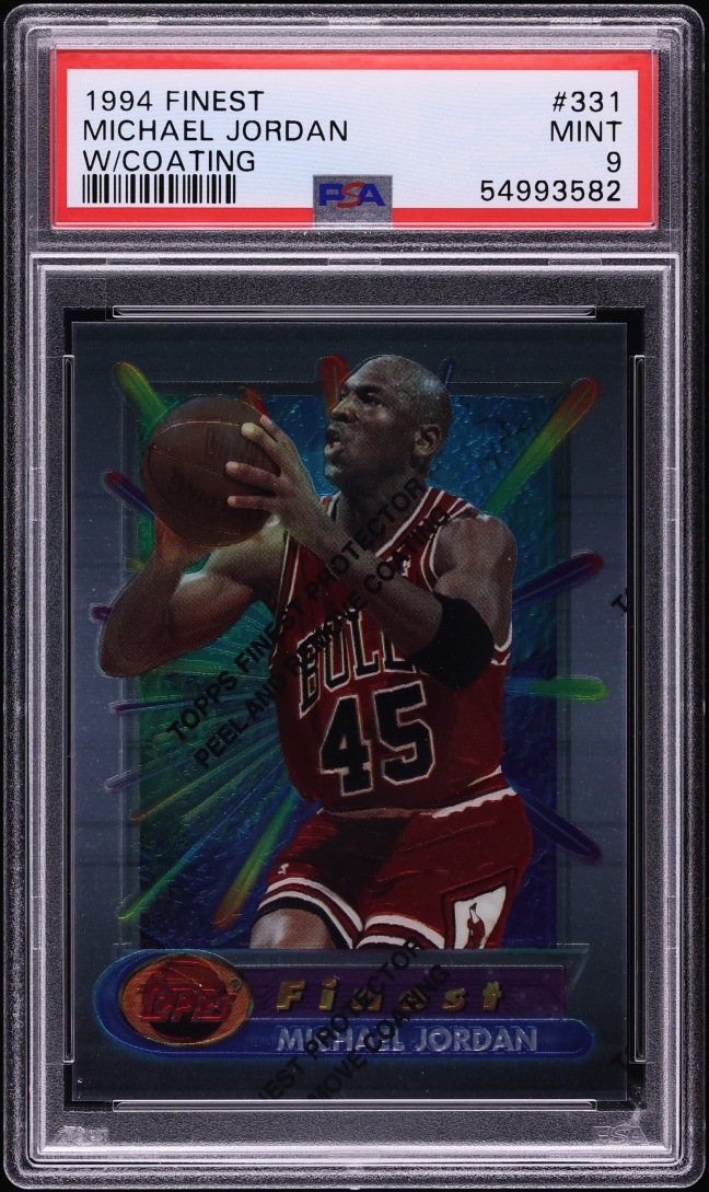 1994 Finest Basketball w/ Coating Michael Jordan #331 PSA 9 MINT