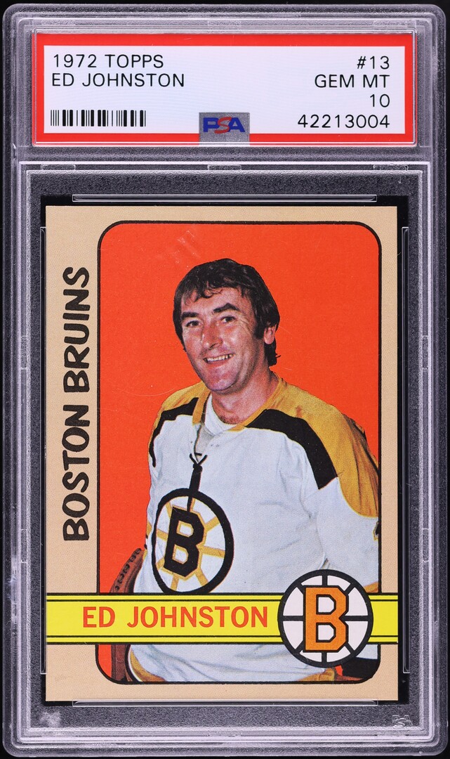 1972 Topps Hockey Ed Johnston #13 PSA 10 GEM MINT