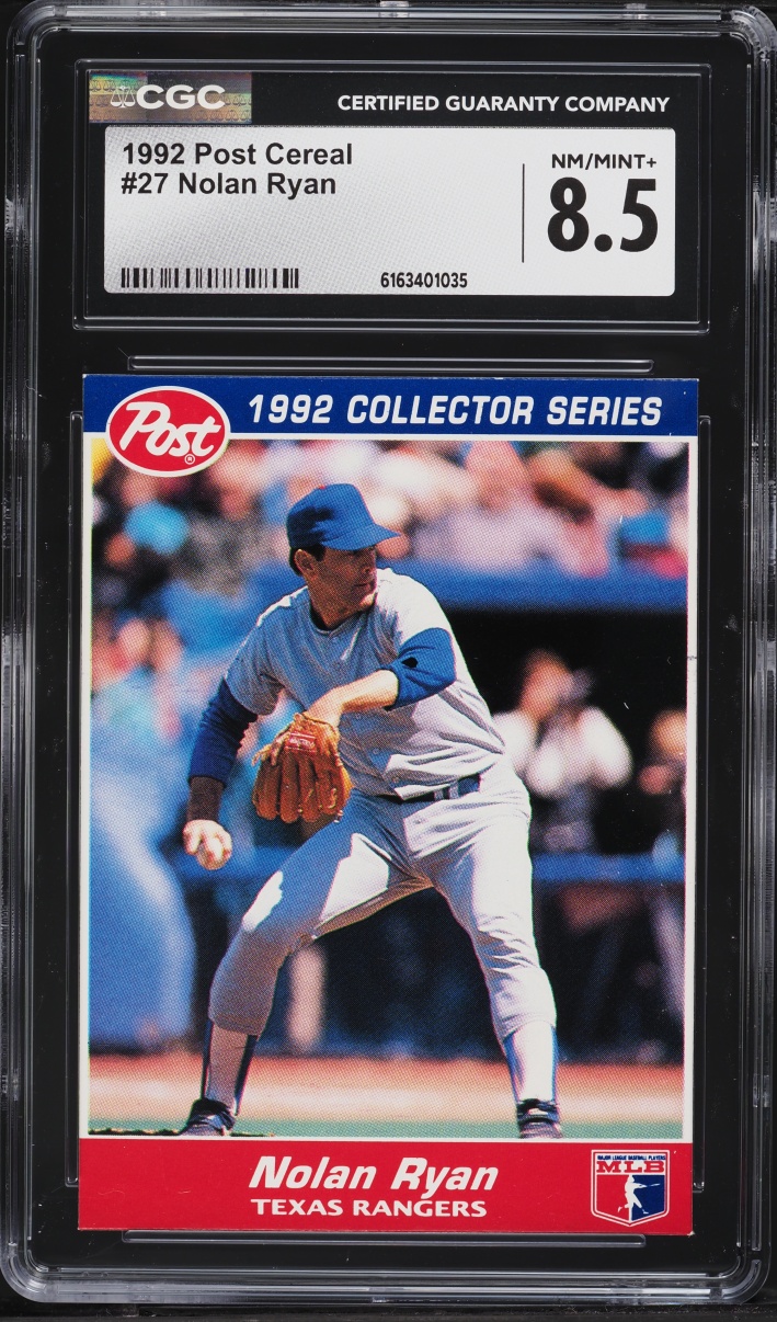 1992 Post Cereal Nolan Ryan #27 CGC 8.5 NM-MT+