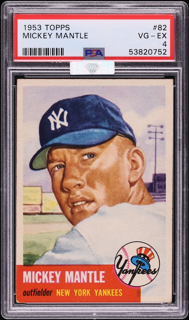 1953 Topps Mickey Mantle SHORT PRINT #82 MBA PSA 4 VGEX