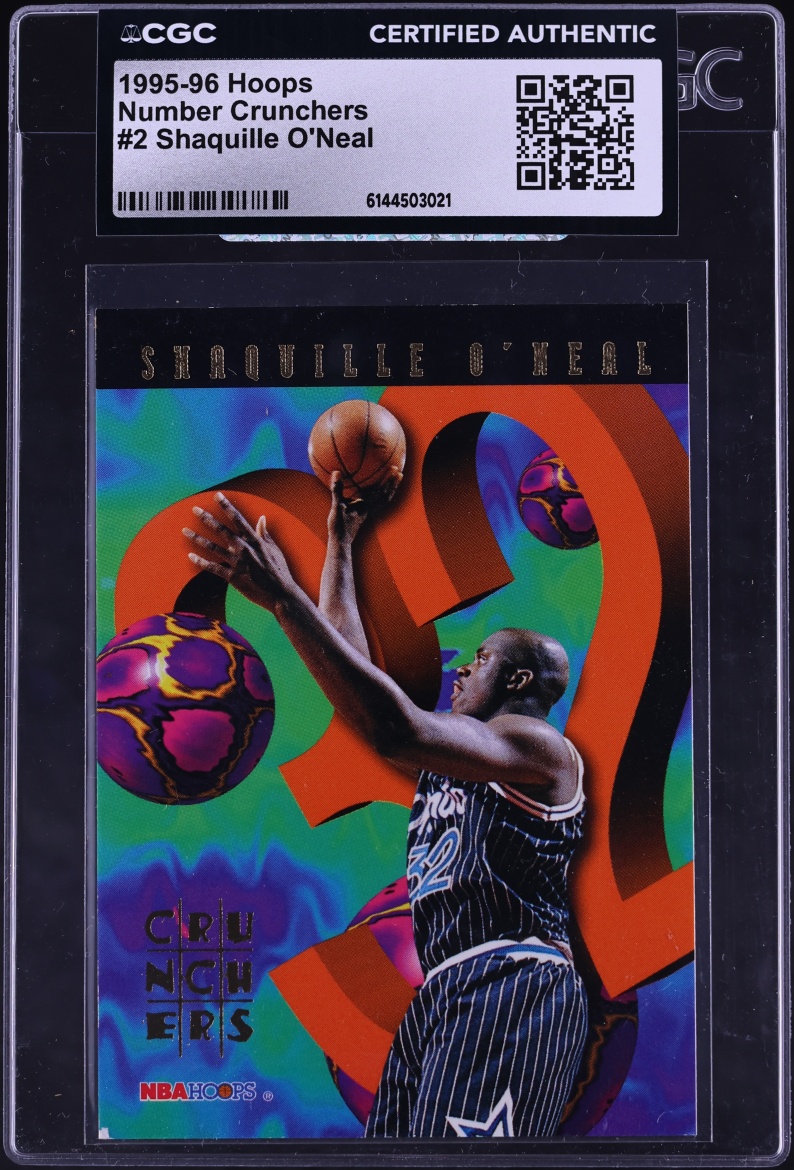 1995 Hoops Number Crunchers Shaquille O'Neal #2 CGC AUTH