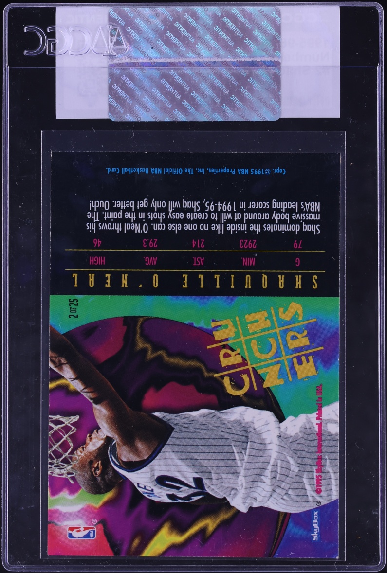 1995 Hoops Number Crunchers Shaquille O'Neal #2 CGC AUTH