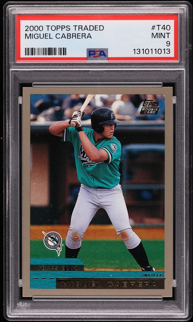 2000 Topps Traded Miguel Cabrera ROOKIE #T40 PSA 9 MINT