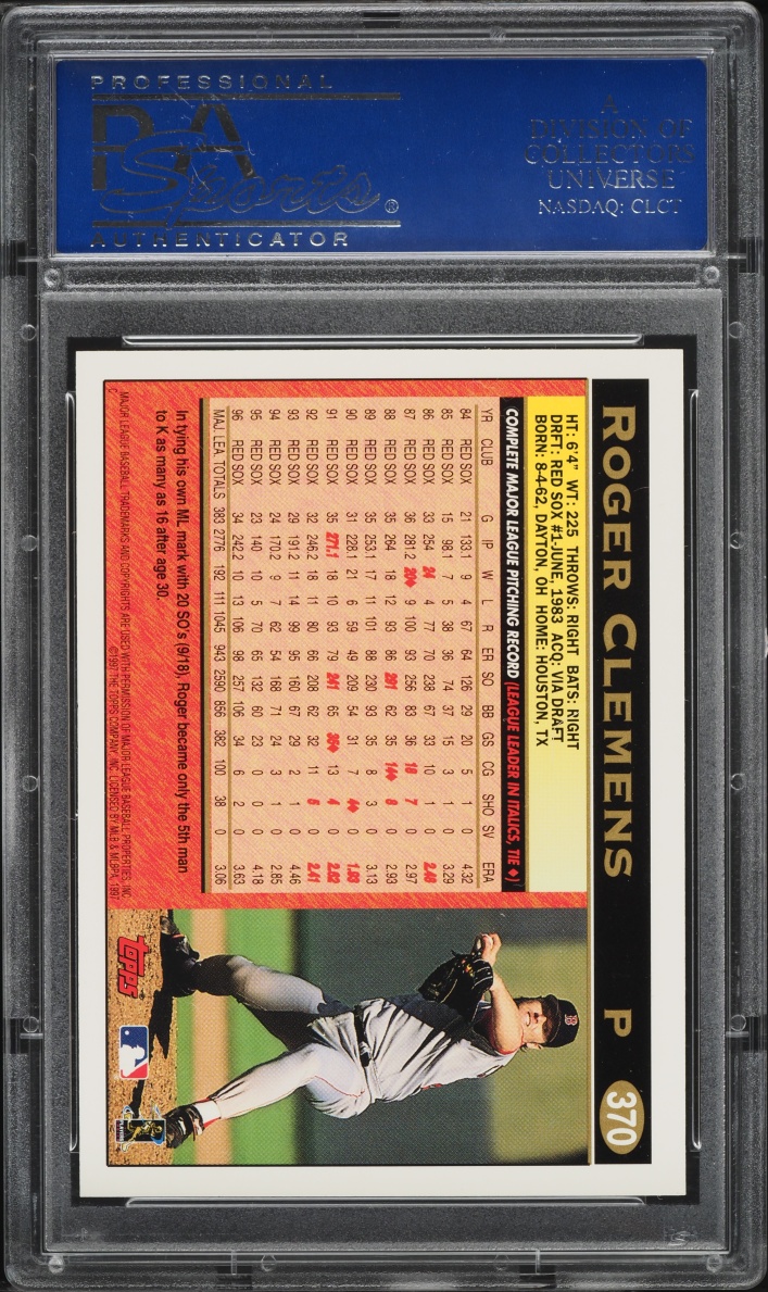 1997 Topps Roger Clemens #370 PSA 10 GEM MINT