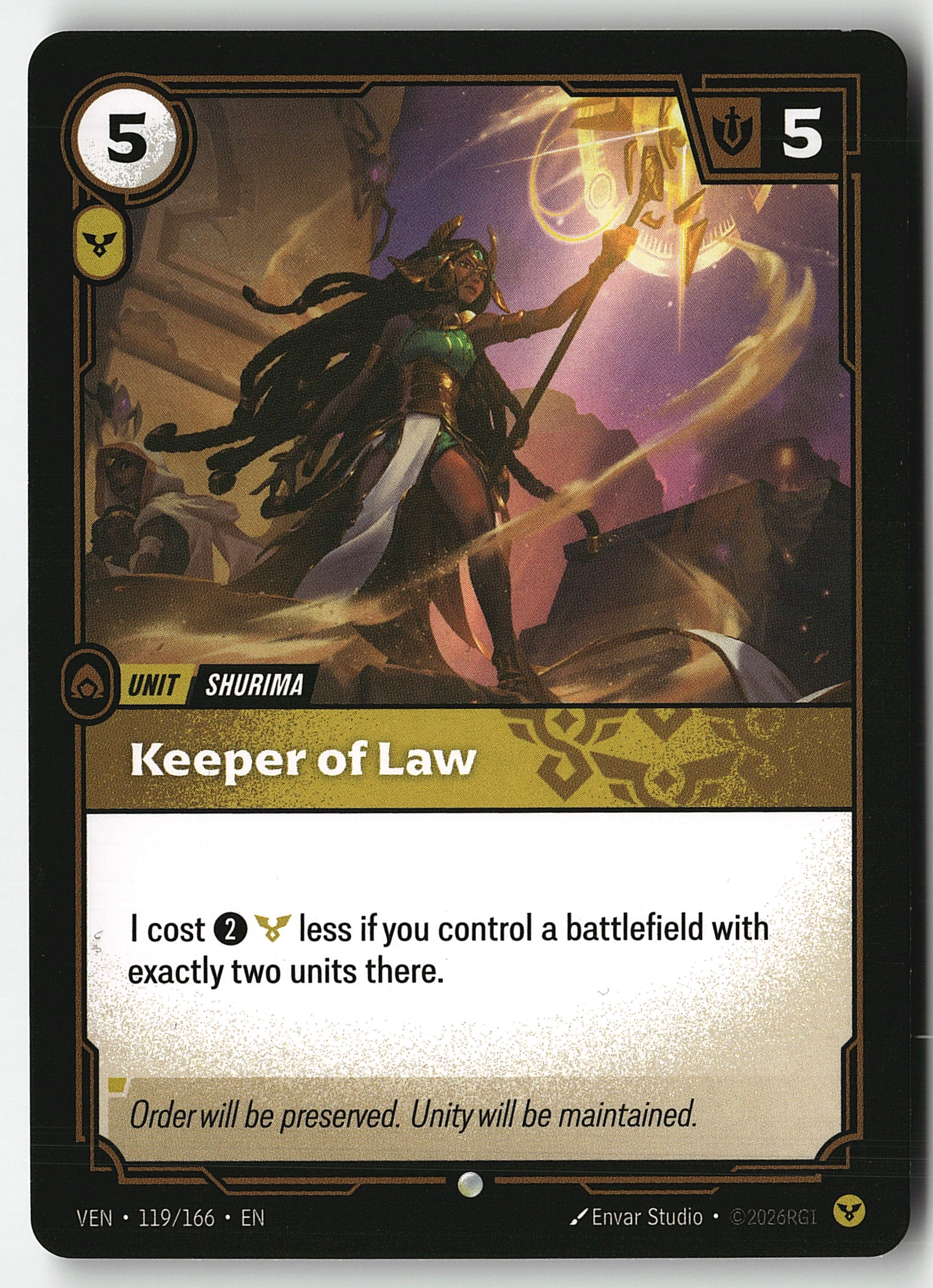 2026 Riftbound League Of Legends LoL Vendetta Keeper Of Law #119