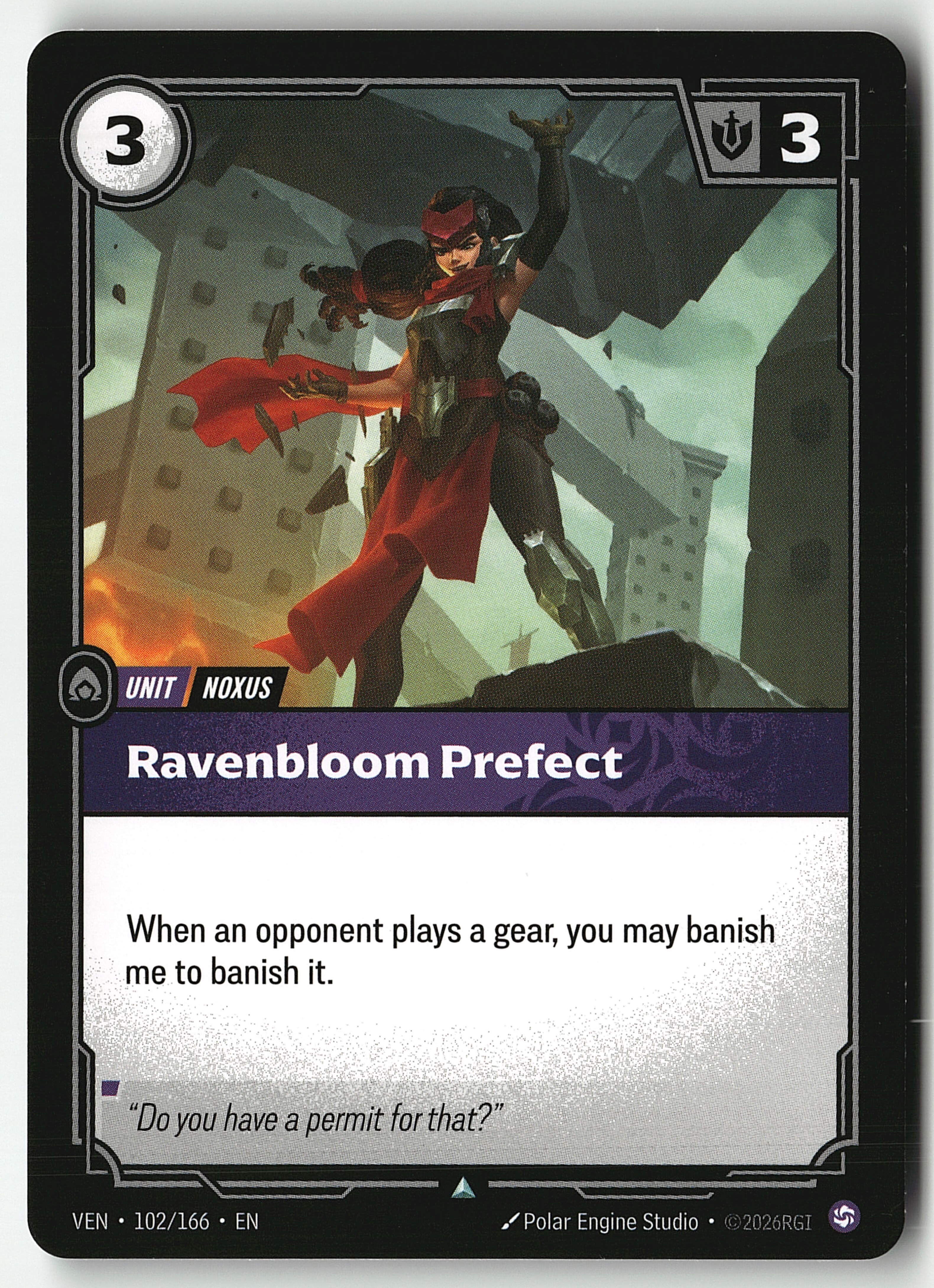 2026 Riftbound League Of Legends LoL Vendetta Ravenbloom Prefect #102