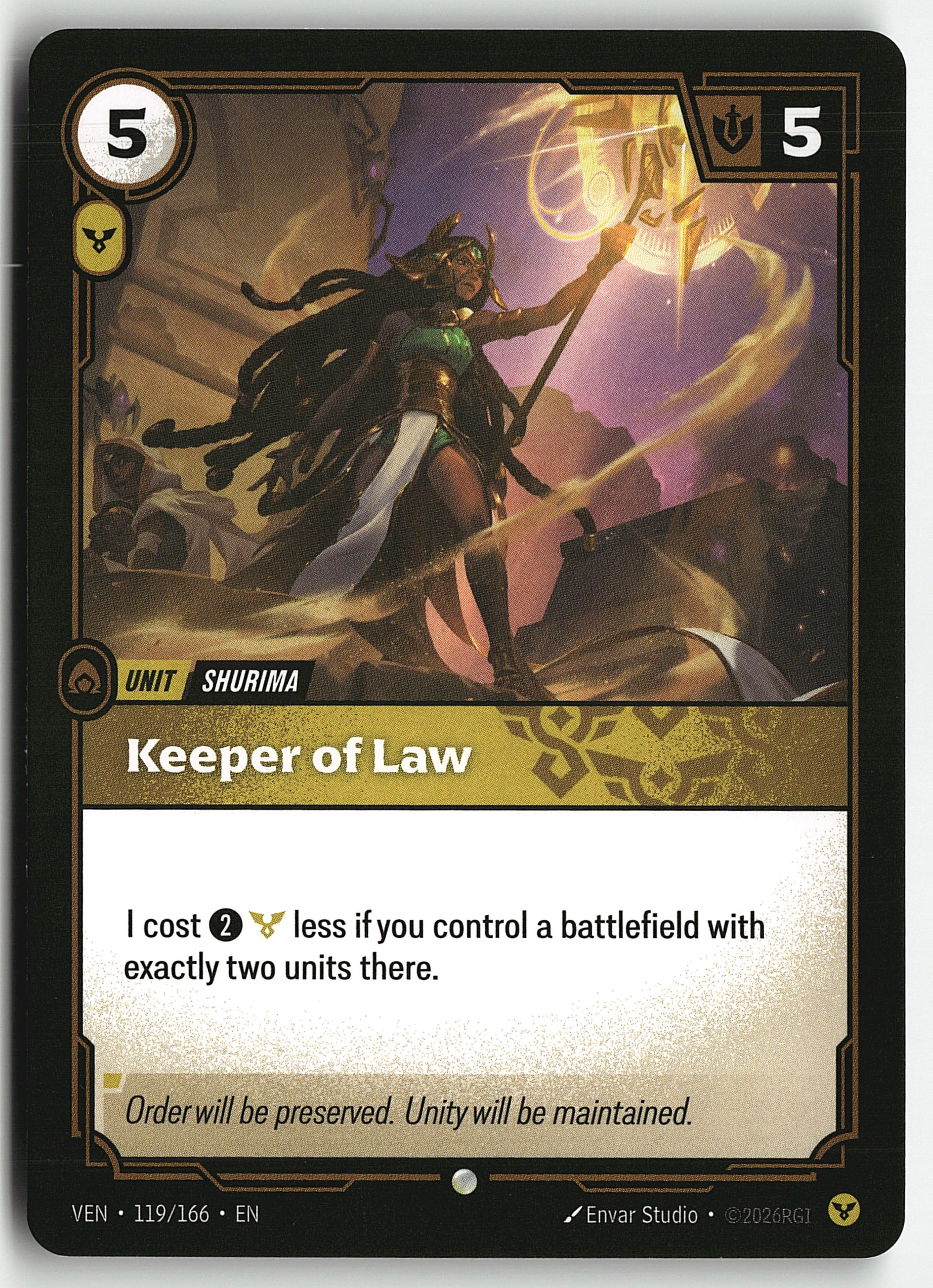 2026 Riftbound League Of Legends LoL Vendetta Keeper Of Law #119