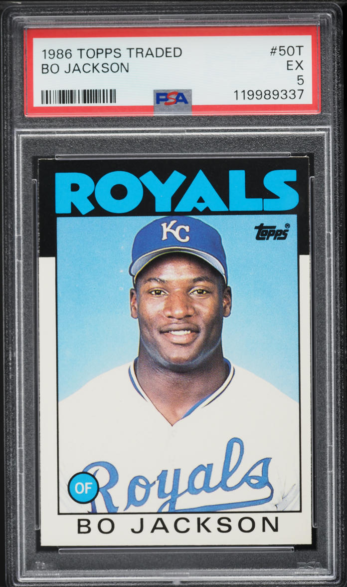 1986 Topps Traded Bo Jackson ROOKIE #50T PSA 5 EX