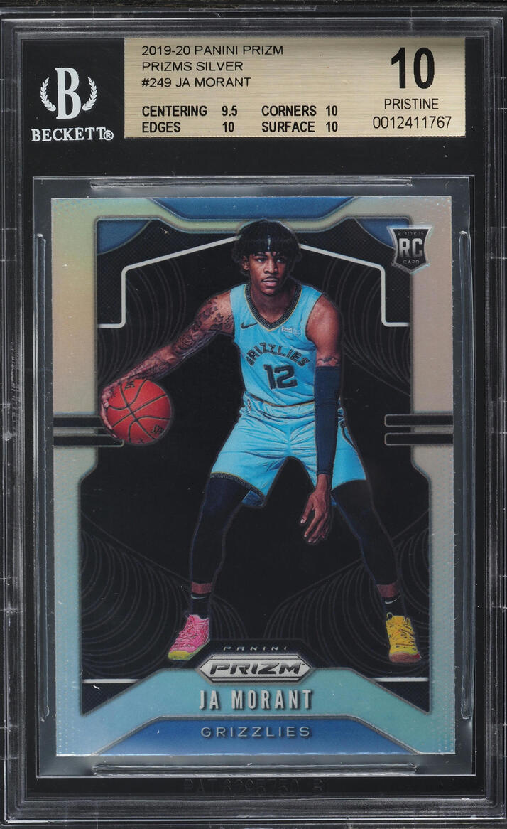 2019 Panini Prizm Silver Ja Morant ROOKIE #249 BGS 10 PRISTINE
