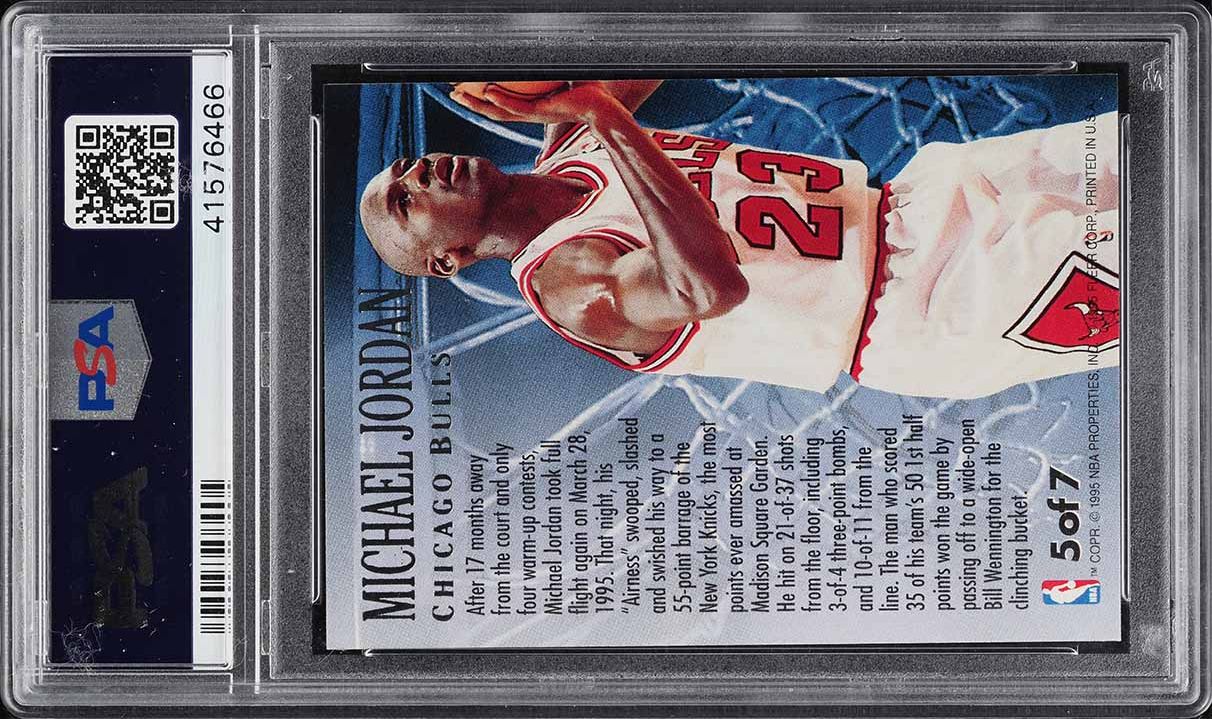 1995 Ultra Fabulous Fifties Michael Jordan #5 PSA 10 GEM MINT