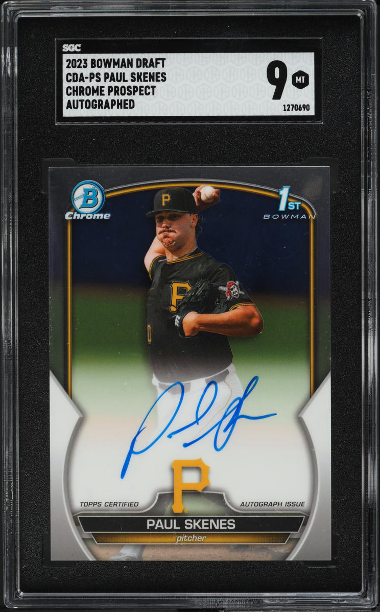 2023 Bowman Chrome Draft Paul Skenes PROSPECT AUTO #CDA-PS SGC 9 MINT