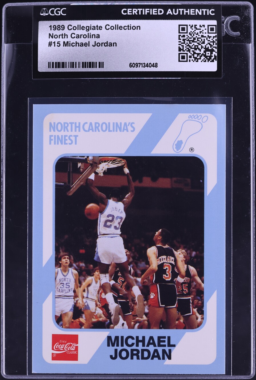 1989 Collegiate Collection North Carolina Michael Jordan #15 CGC AUTH