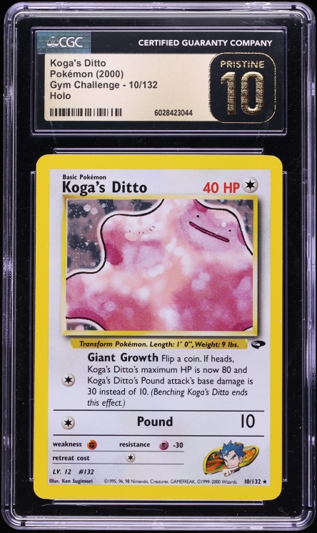 2000 Pokemon Gym Challenge Holo Koga's Ditto #10 CGC 10 PRISTINE
