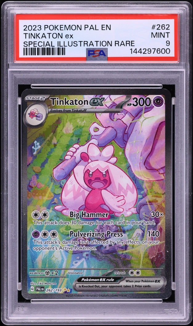 2023 Pokemon Scarlet & Violet Paldea Evolved SIR Tinkaton ex #262 PSA 9 MINT