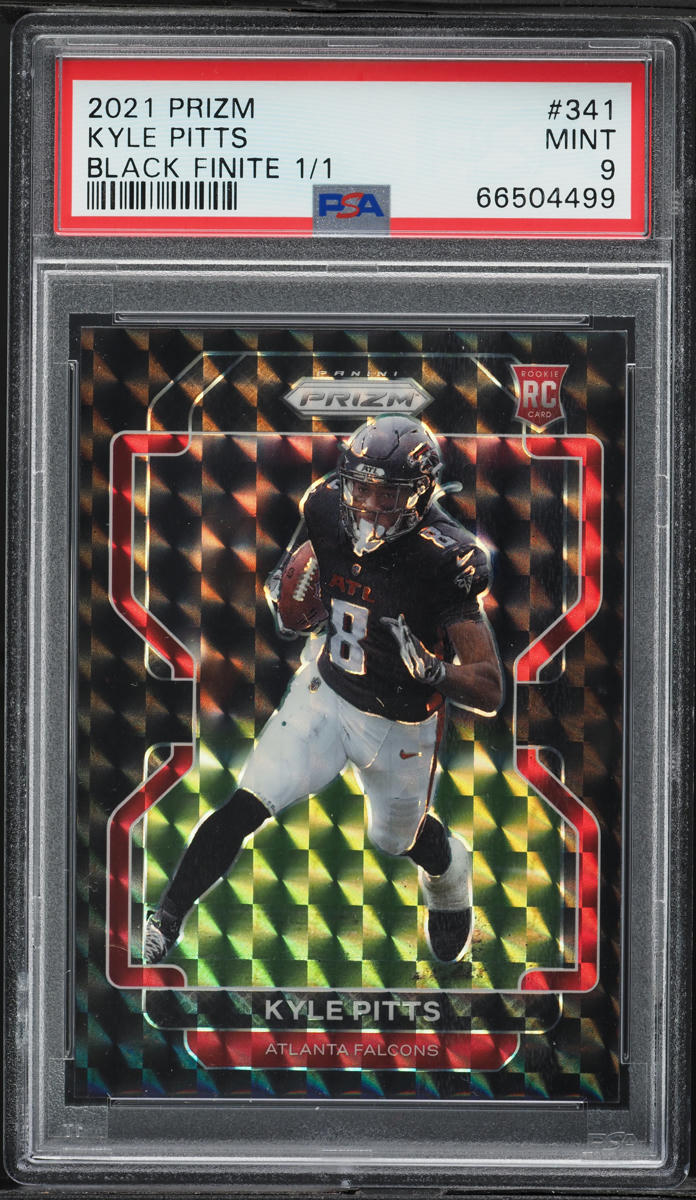 2021 Panini Prizm Black Finite Kyle Pitts ROOKIE 1/1 #341 PSA 9 MINT