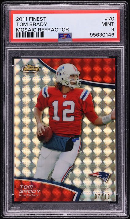 2011 Finest Mosaic Refractor Tom Brady /10 #70 PSA 9 MINT