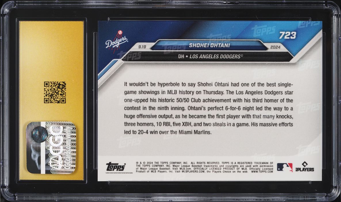 2024 Topps Now Shohei Ohtani #723 CGC 10 PRISTINE