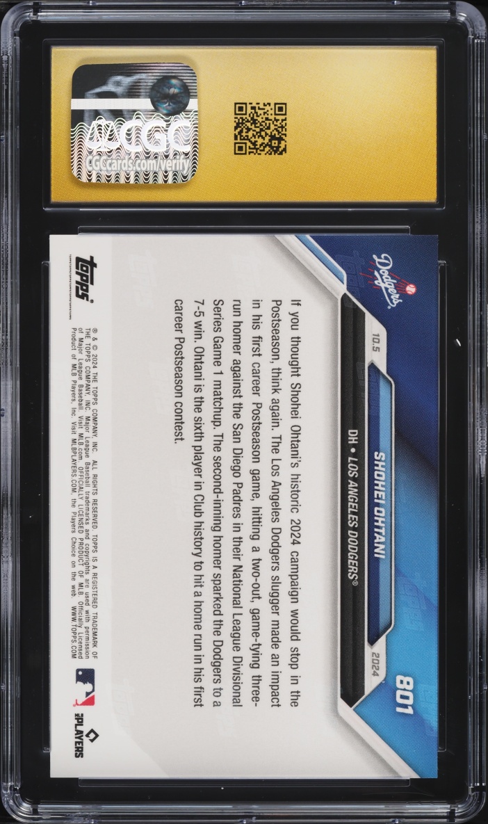 2024 Topps Now Shohei Ohtani #801 CGC 10 PRISTINE
