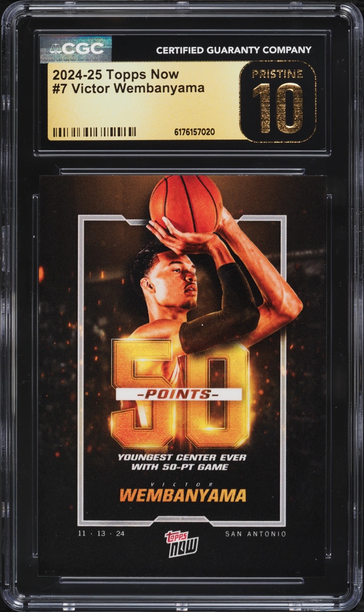 2024 Topps Now Victor Wembanyama #7 CGC 10 PRISTINE